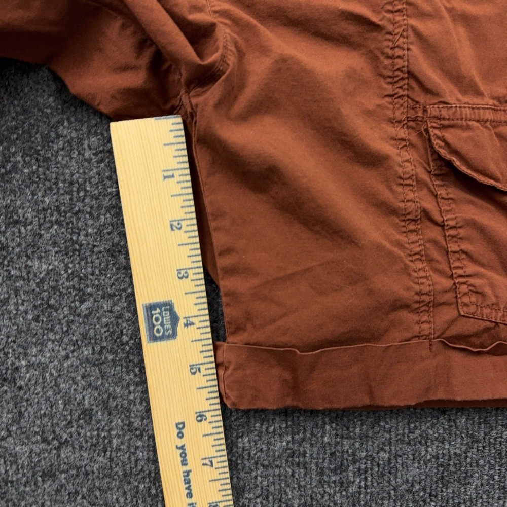 Wearables XCVI Cargo Utility Shorts Womens M Burnt Orange Pull On Stretch Hiking - Picture 8 of 10
